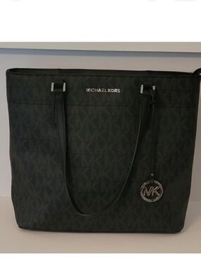 MICHAEL KORS Leather Black Morgan Shoulder Bag Pocket Book Tote